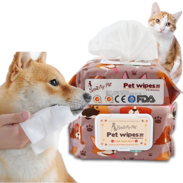 OEM Dog Cleaning Gentle Wipes, Deodorizing Cat Bath Wipes - Image 2